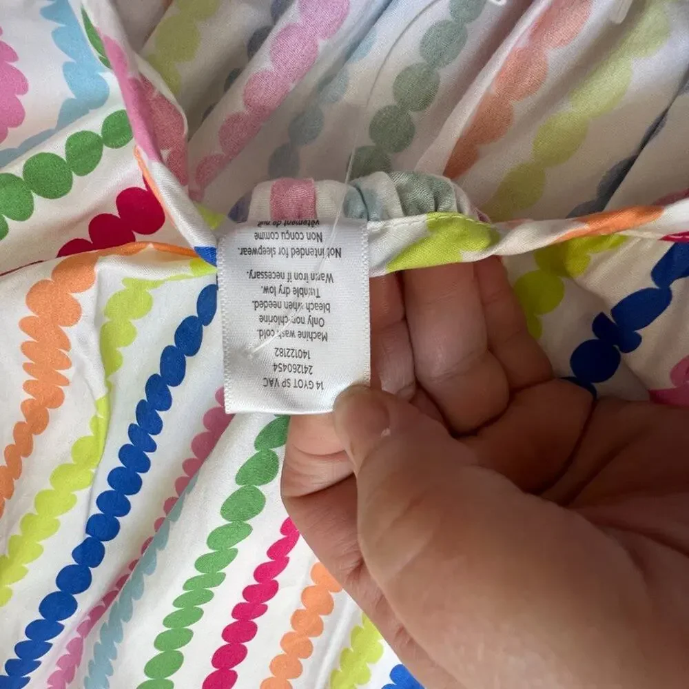 New 2014‎ Gymboree White Cotton Sundress Multi-color Circle Stripes 18-24 months